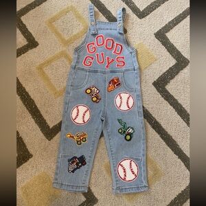 Kids Denim Good Guys Costume Overalls